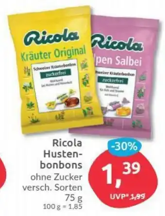 Budni Ricola Hustenbonbons 75g Angebot