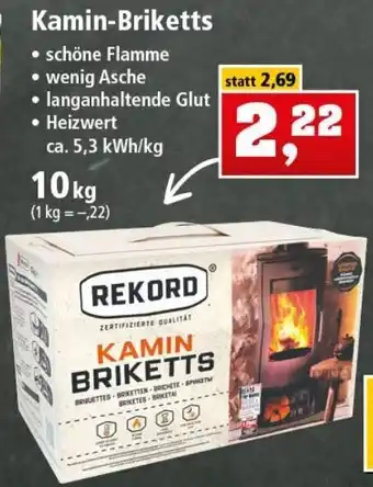 Thomas Philipps Rekord Kamin-Briketts 10kg Angebot