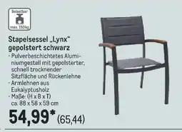 METRO Stapelsessel „Lynx“ gepolstert schwarz Angebot