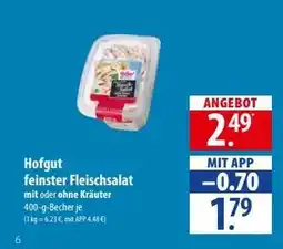 Famila Nord Ost Hofgut feinster Fleischsalat Angebot