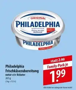 Famila Nord Ost PHILADELPHIA Frischkäsezubereitung Angebot
