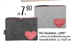 Zurbrüggen Filz-Täschchen,,LOVE" Angebot
