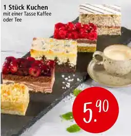 Zurbrüggen 1 Stück Kuchen mit einer Tasse Kaffee oder Tee Angebot
