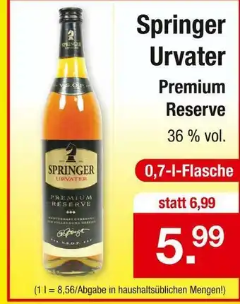 Zimmermann Springer urvater weinbrand premium reserve Angebot