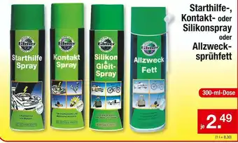 Zimmermann Starthilfe-, kontakt- oder silikonspray oder allzwecksprühfett Angebot