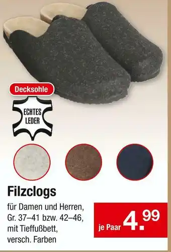 Zimmermann Filzclogs Angebot