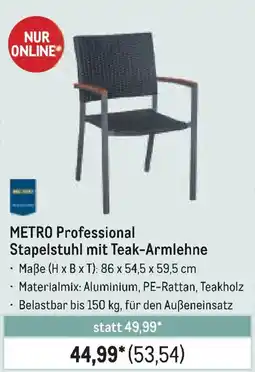 METRO METRO Professional Stapelstuhl mit Teak-Armlehne Angebot