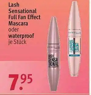 Rossmann Lash Sensational Full Fan Effect Mascara Oder Waterproof Angebot