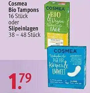 Rossmann Cosmea Bio Tampons Oder Slipeinlagen Angebot