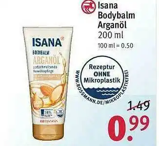 Rossmann Isana Bodybalm Arganöl Angebot