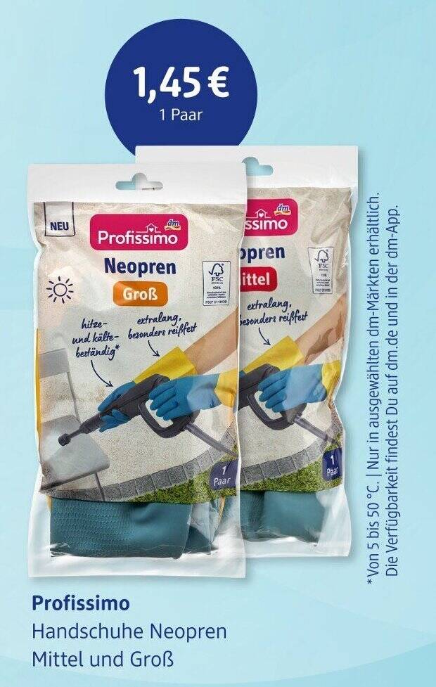 Profissimo Handschuhe Neopren Angebot bei dm drogerie