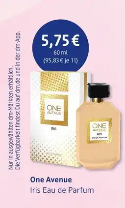 dm drogerie One Avenue Iris Eau de Parfum Angebot