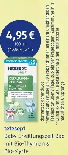 dm drogerie tetesept Baby Erkältungszeit Bad Angebot