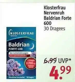 Rossmann Klosterfrau Nervenruh Baldrian Forte 600 Angebot