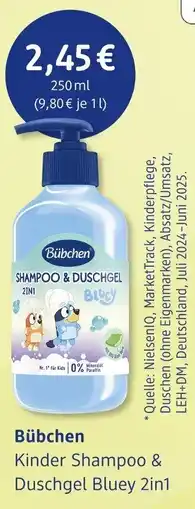 dm drogerie Bübchen Kinder Shampoo & Duschgel Bluey 2in1 Angebot