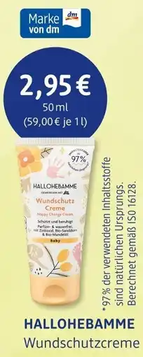 dm drogerie HALLOHEBAMME Wundschutzcreme Angebot