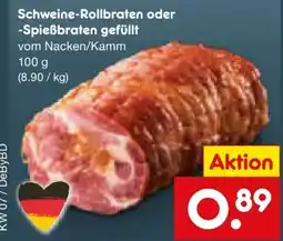 Netto Marken-Discount Gefüllte Schweine-Rollbraten Angebot