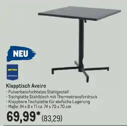 METRO METRO PROFESSIONAL Klapptisch Aveiro Angebot