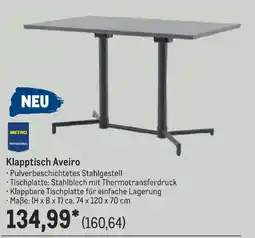 METRO METRO PROFESSIONAL Klapptisch Aveiro Angebot