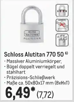 METRO BURG WACHTER Schloss Alutitan 770 50 Angebot