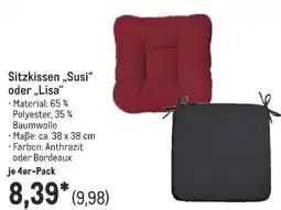 METRO Sitzkissen „Susi“ oder „Lisa“ Angebot