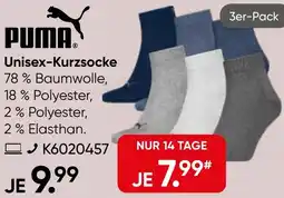 Galeria PUMA Unisex-Kurzsocke Angebot