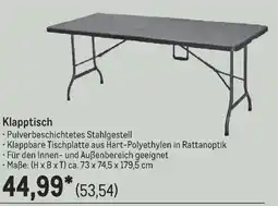 METRO Klapptisch Angebot
