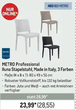 METRO METRO Professional lluna Stapelstuhl, Made in Italy, 3 Farben Angebot