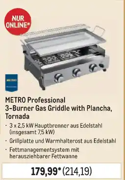 METRO METRO Professional 3-Burner Gas Griddle with Plancha, Tornada Angebot
