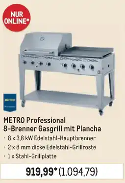 METRO METRO Professional 8-Brenner Gasgrill mit Plancha Angebot