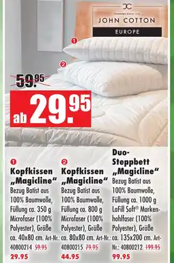 Möbel Mahler John cotton kopfkissen magicline Angebot