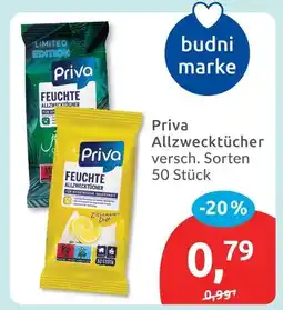 Budni Priva feuchte allzwecktücher Angebot