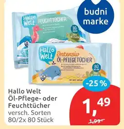 Budni Hallo welt öl-pflegetücher Angebot