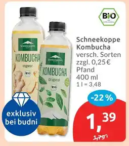 Budni Schneekoppe kombucha ingwer Angebot
