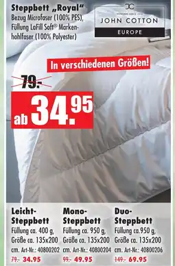 Möbel Mahler John cotton leicht-steppbett Angebot