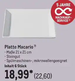 METRO Platte Macario Angebot