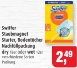 Markant Swiffer Staubmagnet Starter, Bodentücher Nachfüllpackung Angebot