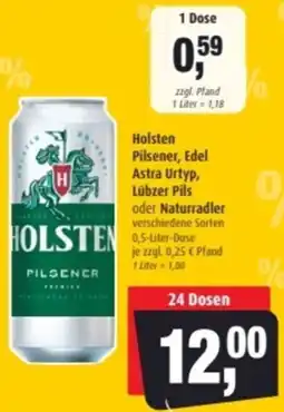 Markant Holsten Pilsener, Edel Astra Urtyp, Lübzer Pils oder Naturradler Angebot