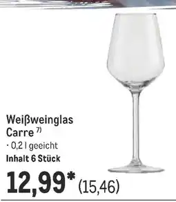 METRO Weißweinglas Carre Angebot