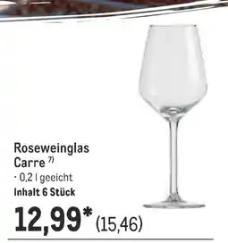 METRO Roseweinglas Carre Angebot
