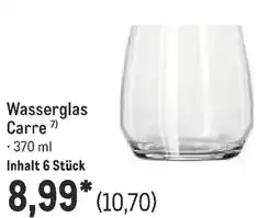 METRO Wasserglas Carre Angebot