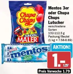 AEZ Mentos 3er oder Chupa Chups Lutscher Angebot
