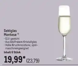 METRO Sektglas Montese Angebot