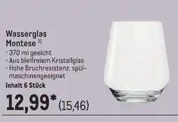 METRO Wasserglas Montese Angebot