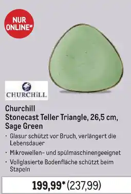 METRO Churchill Stonecast Teller Triangle, 26,5 cm, Sage Green Angebot