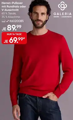 Galeria Herren-Pullover mit Rundhals oder V-Ausschnitt Angebot