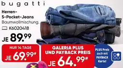 Galeria bugatti Herren 5-Pocket-Jeans Angebot