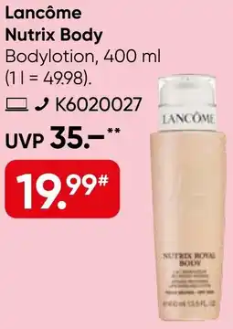 Galeria Lancôme Nutrix Body Bodylotion Angebot