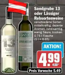 AEZ Sandgrube 13 oder Lässiger Rebsortenweine Angebot