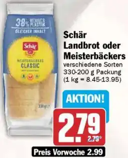 AEZ Schär Landbrot oder Meisterbäckers Angebot